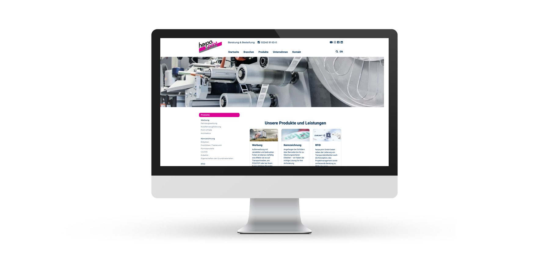 Zwei Geräte mit Websites, die Natur und Outdoor-Aktivitäten zeigen.